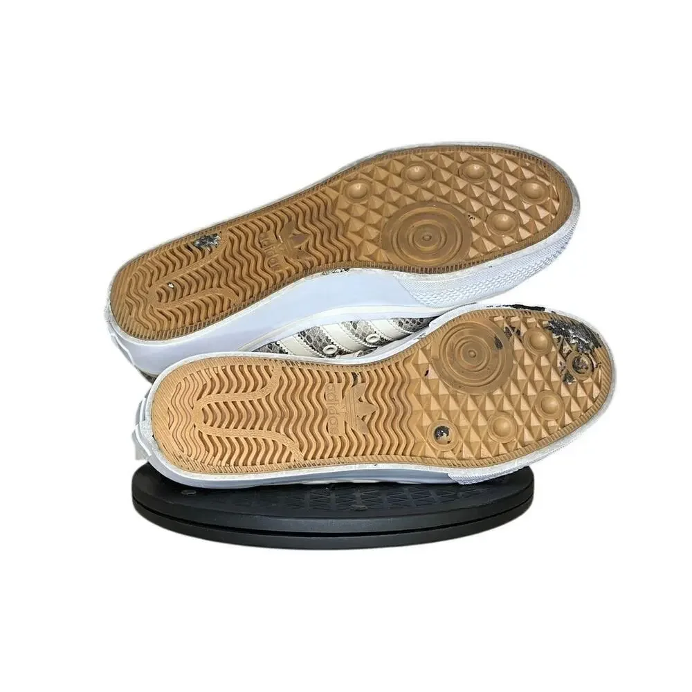 Size 9.5 - adidas Nizza Platform Mid Python W Sneakers Shoes Brown White